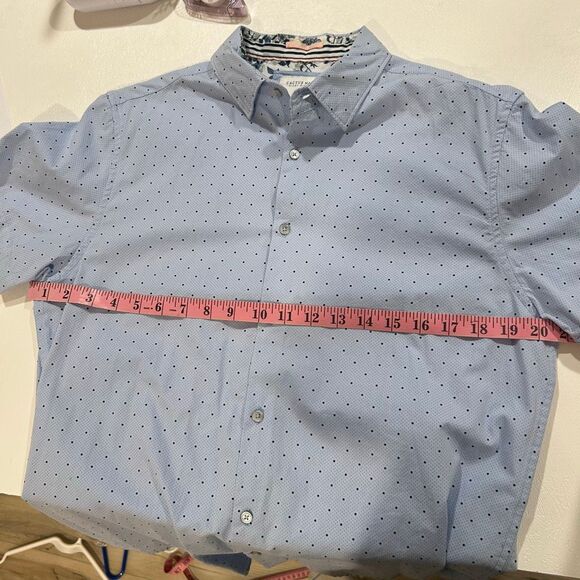 Cactus Man Ricky Singh Light Blue Polka Dot Short Sleeve Button Down Shirt Men’s - Picture 4 of 5